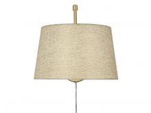 Golden 3694-A1W BCB-NS - Ryleigh 1-Light Swing Arm in Brushed Champagne Bronze with Natural Sisal